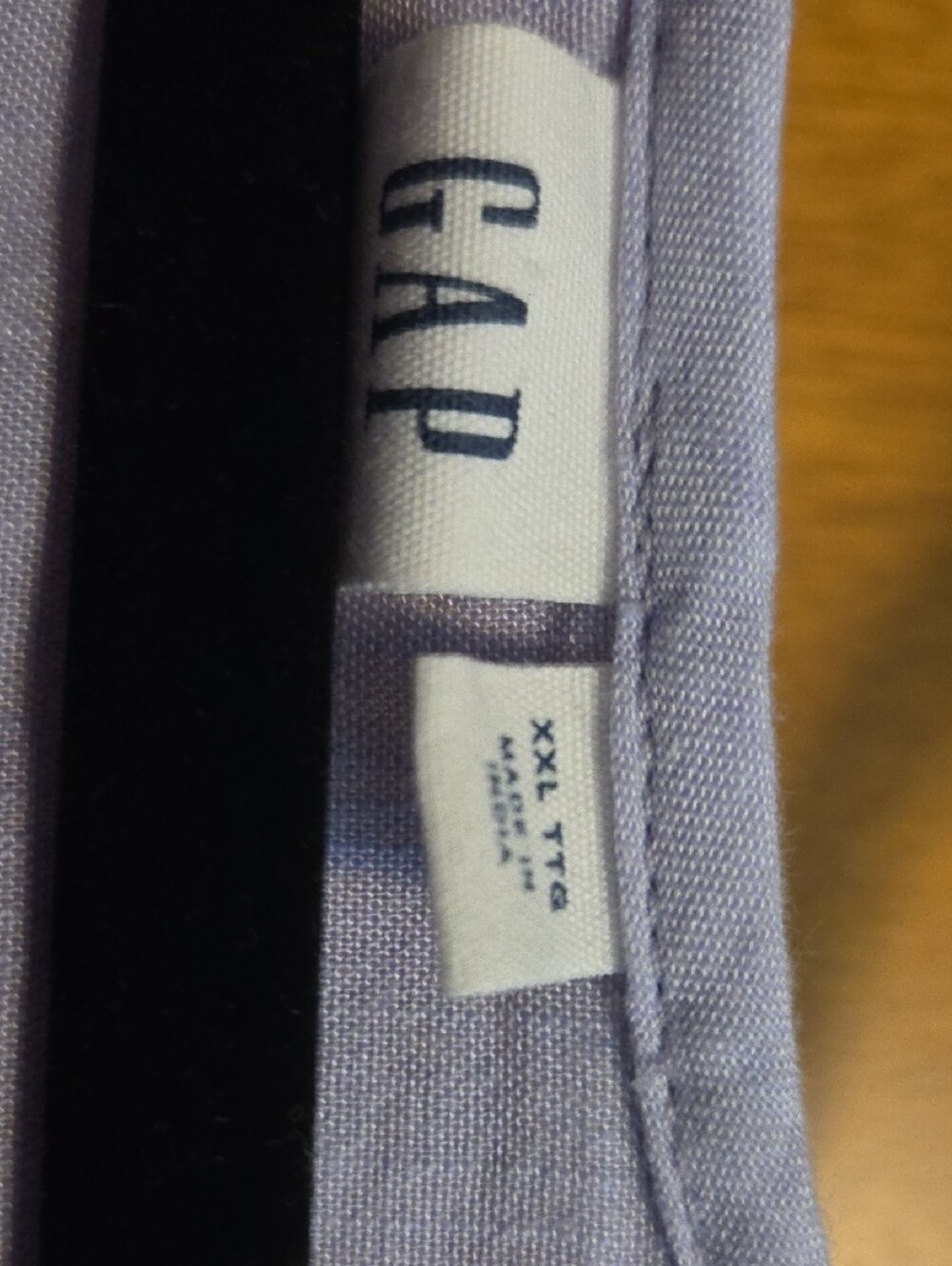 GAP Light Lavender Button-Front Ruffle Blouse - Picture 3 of 6